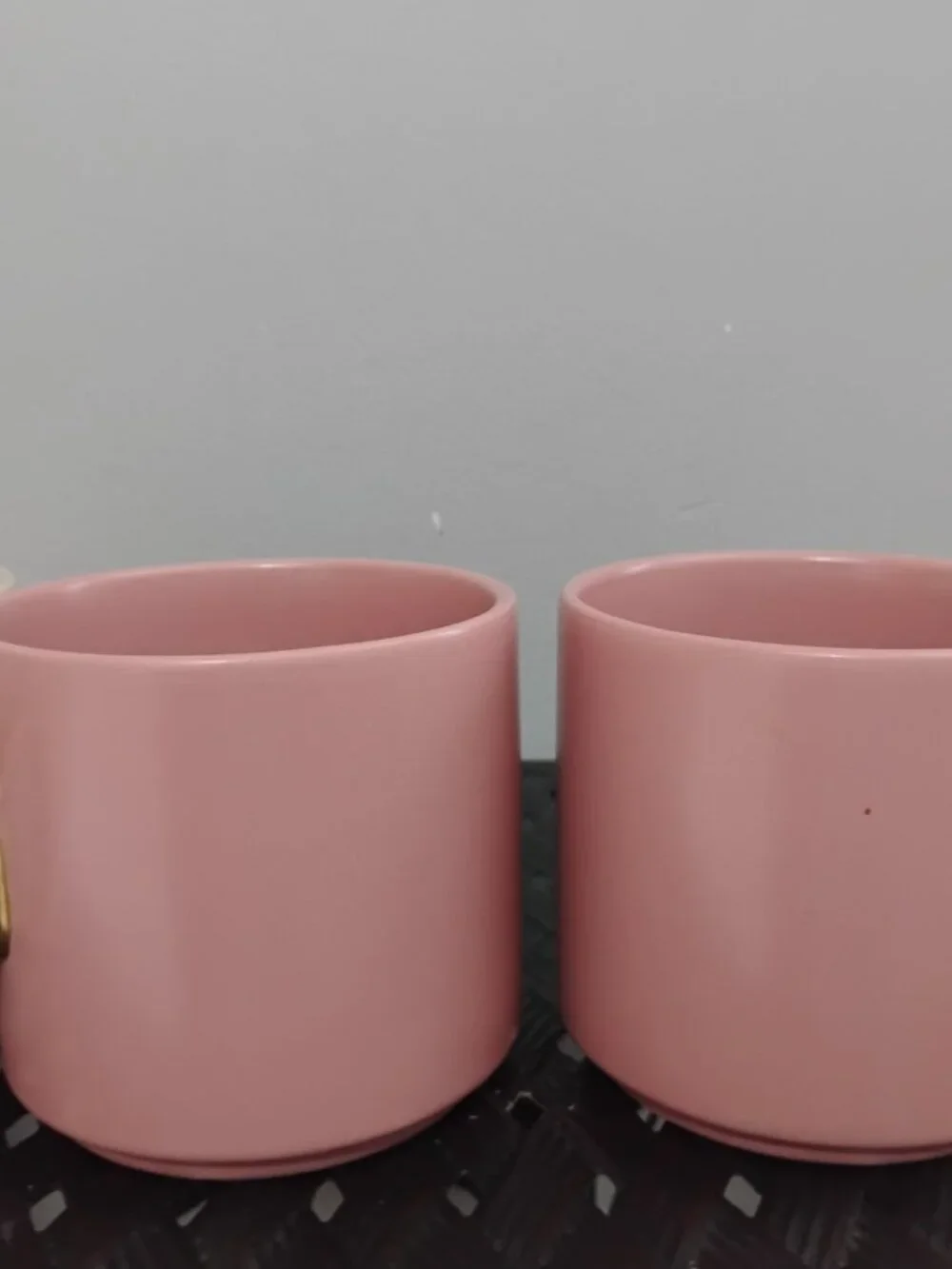 3 Soho Living Coffee Mugs with Gold Handle, Good Condition